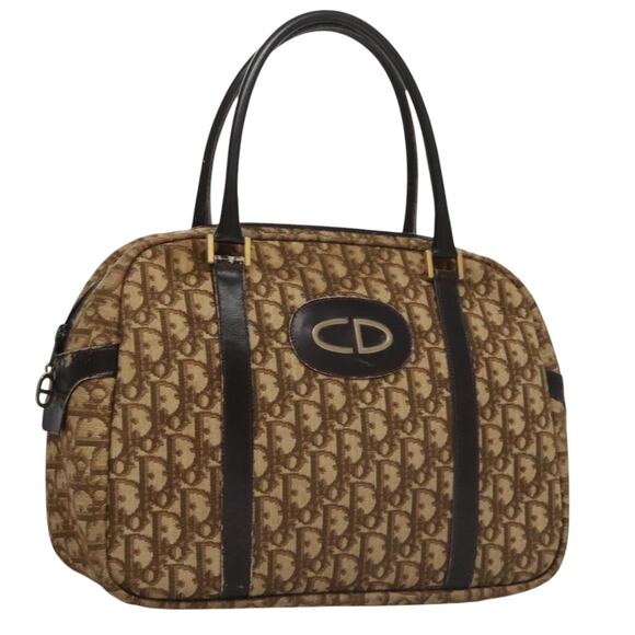 DIOR Trotter Canvas Hand Bag Brown - Picture 1 of 16